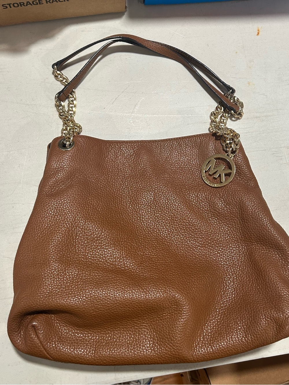Michael Kors Caramel/Tan Pebbled Leather Shoulder Bag